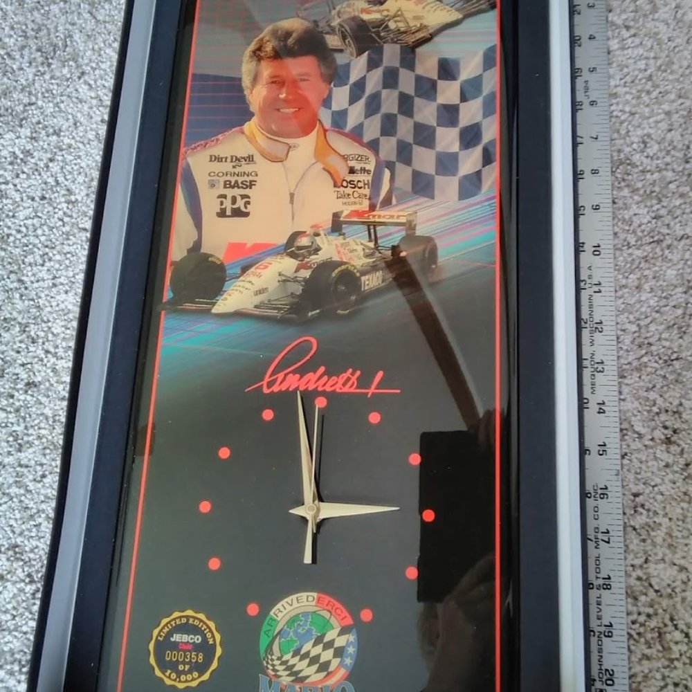 NIB Mario Andretti Arrivederci Tour Jebco Clock